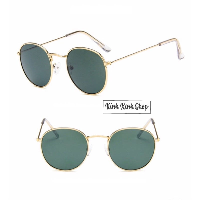 Kính râm mắt tròn nhỏ Retro - Tròng thuỷ tinh cao cấp