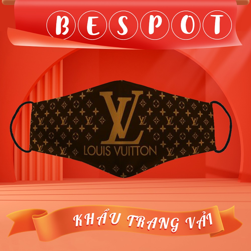 Khẩu Trang LV_2 choáng ngợp PESBOT Vải Cotton 100%, Kháng Khuẩn, Không Đau Tai, Dễ Thở Dành cho Nam Nữ