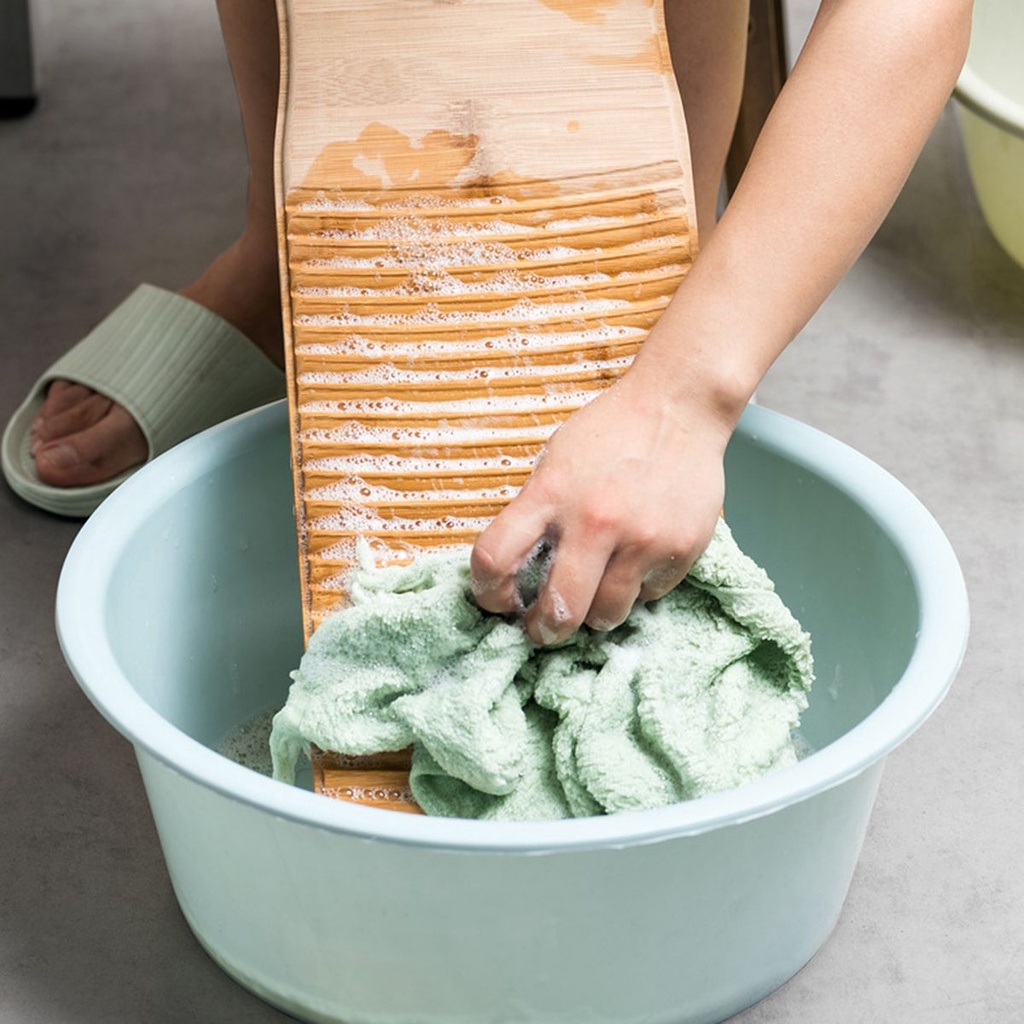 Bàn chà giặt quần áo tiện lợi hình chữ nhật bằng tre thân thiện với môi trường