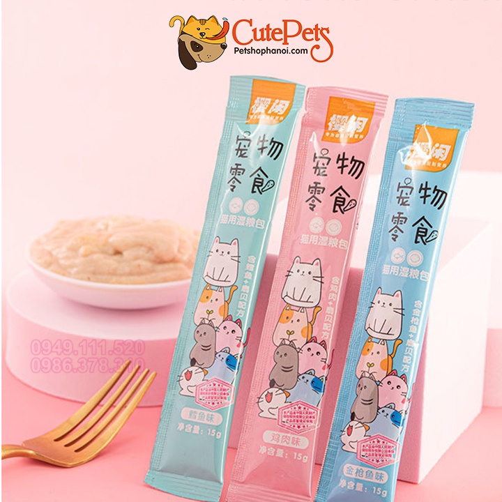 Súp thưởng cho mèo Shizuka combo 10 thanh Súp dinh dưỡng cho mèo - CutePets