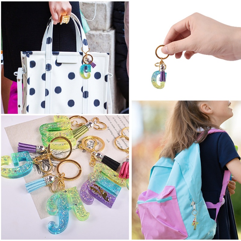 Bộ Khuôn Silicone Làm Móc Khóa Hình Chữ Cái