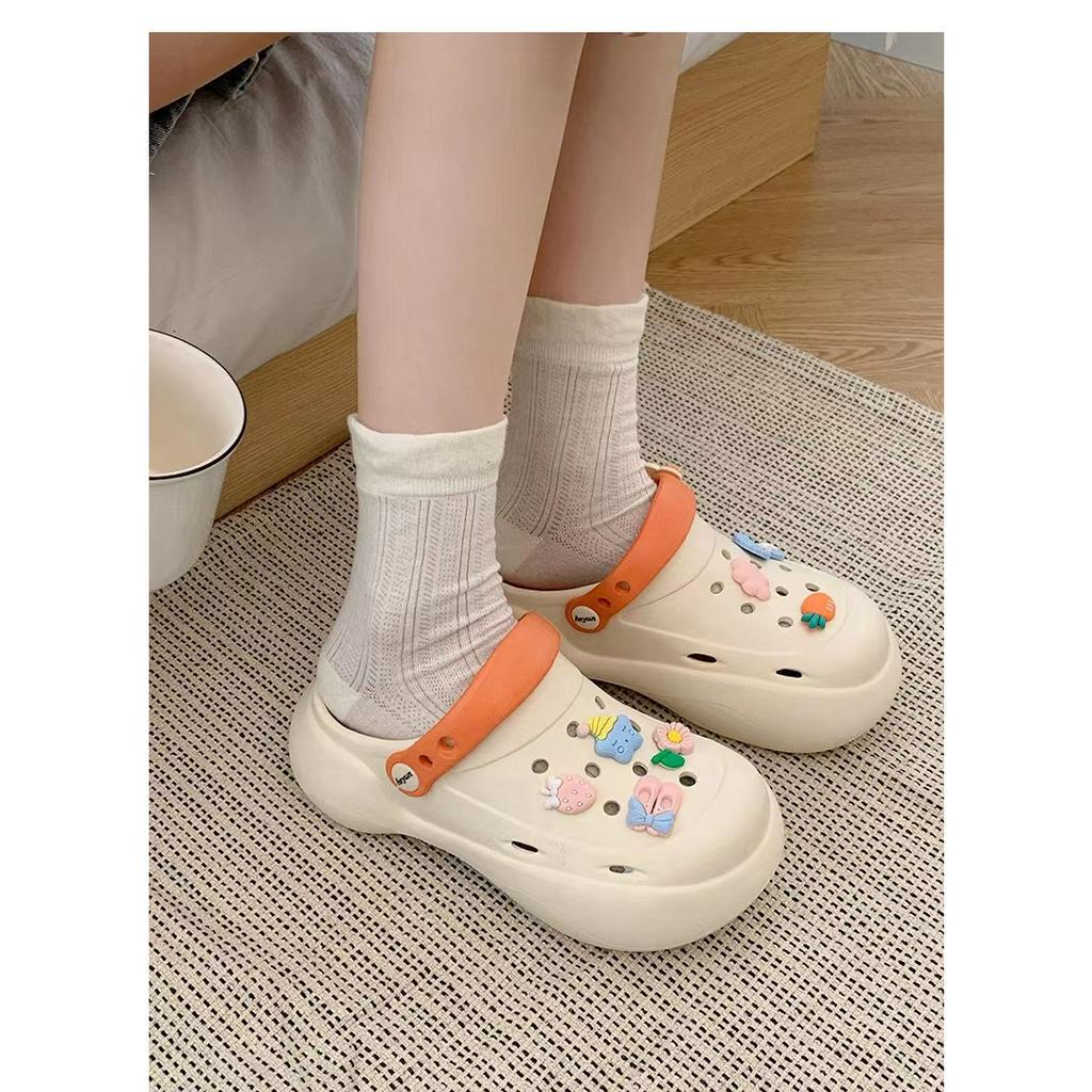 Dép Sục Đế Bánh Mì Mềm Chống Trượt / Thấm Nước Thời Trang Mùa Hè 2023 Cho Nữ