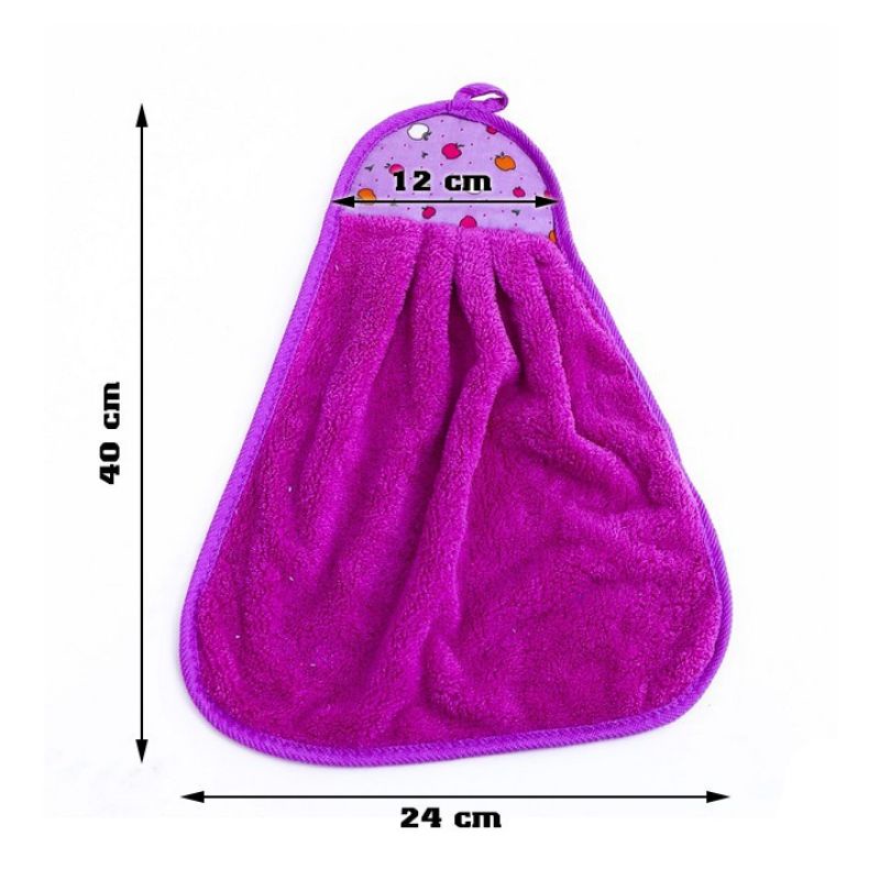 Khăn lau tay cotton thấm hút tốt nhà bếp dễ thương có móc treo tường