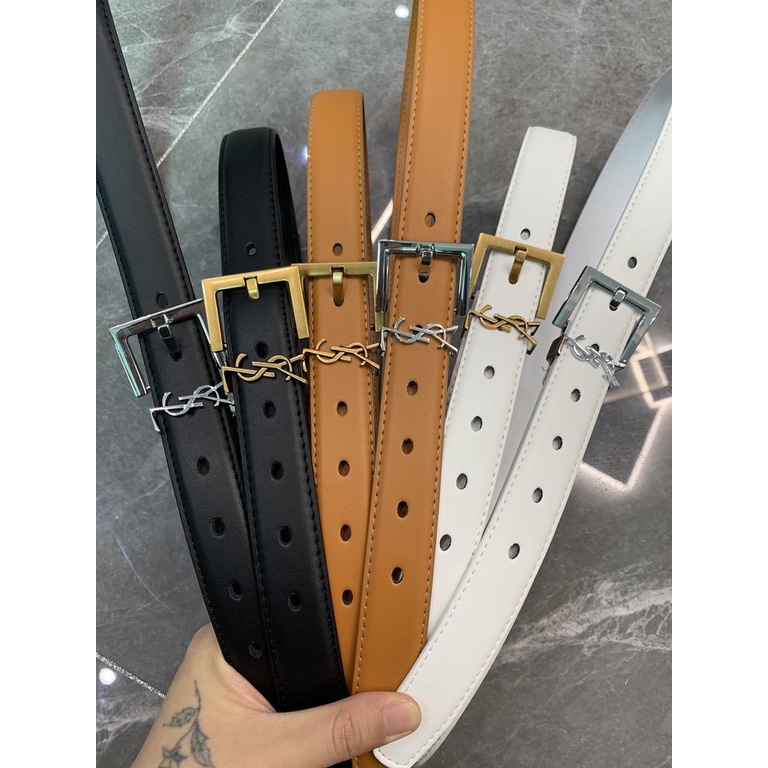 Hàng Có Sẵn! Ysl! Thắt Lưng Da Bò Chất Lượng Cao Thời Trang Cho Nam Nữ