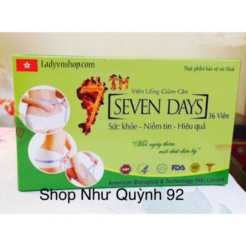 Giảm cân Seven Days - hiệu quả sau 7 ngày  sevendays