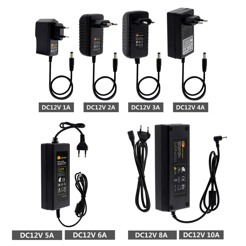 Thiết Bị Biến Áp DC12V 24V AC100V-240V 1A 2A 3A 5A 6A 8A 10A Cho Đèn LED Dây