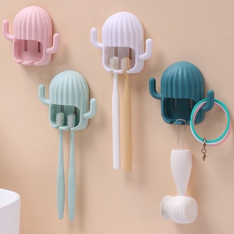 Giá Đỡ Bàn Chải Đánh Răng / Cốc Súc Miệng Dùng Một Lần Gắn Tường Không Cần Khoan