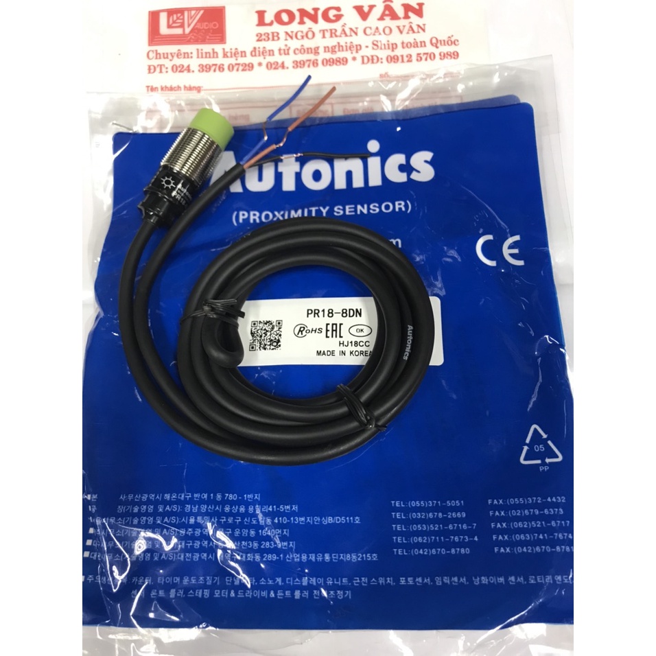 Cảm biến tiệm cận Autonics PR18-8DN 8mm NO-NPN 12-24VDC