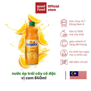 Nước ép cam Sunquick Orange Juice 840ml đẹp da tốt cho sức khỏe thumbnail