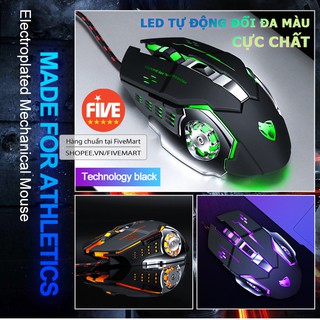 Chuột game thủ cực bền thiết kế độc lạ có LED nhiều màu