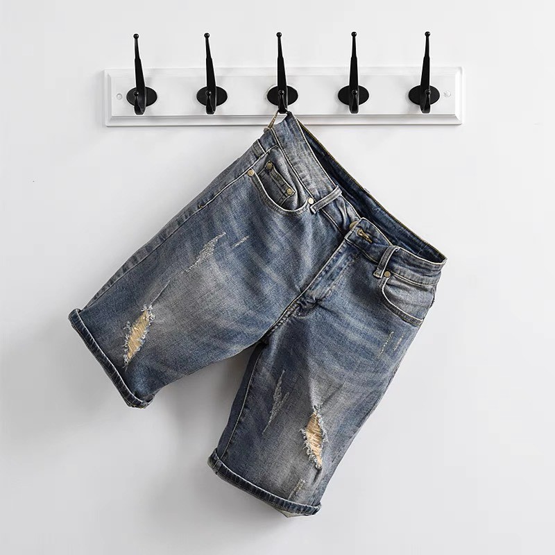 Quần Short Jean Nam Đẹp Chất Bò Co Giãn Cao Cấp, Quần Ngố rách Mẫu Mới Phong Cách Hàn Quốc Q247 | BigBuy360 - bigbuy360.vn