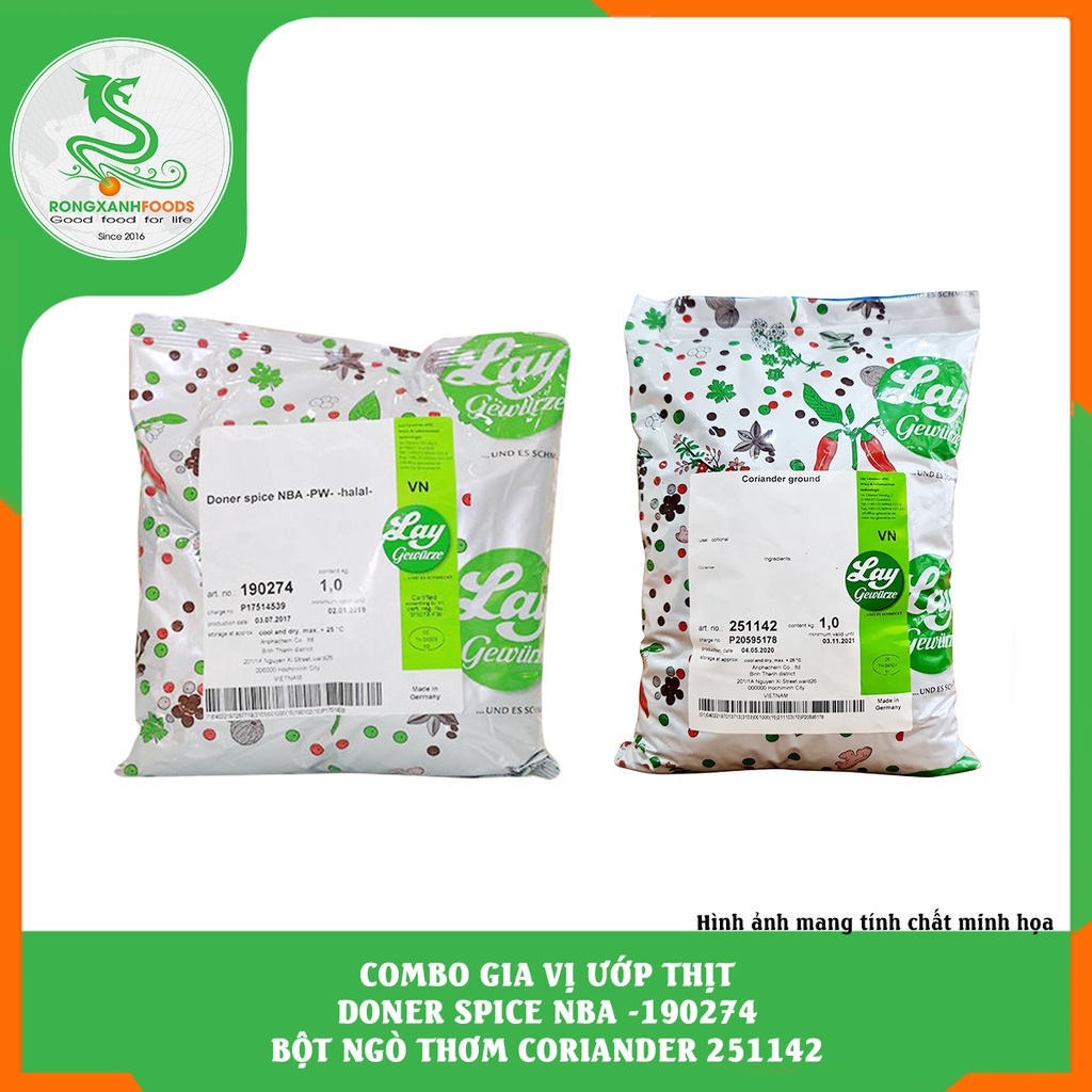 GIA VỊ ƯỚP THỊT DONER + NGÒ THƠM CORIANDER (MỖI LOẠI 100G)