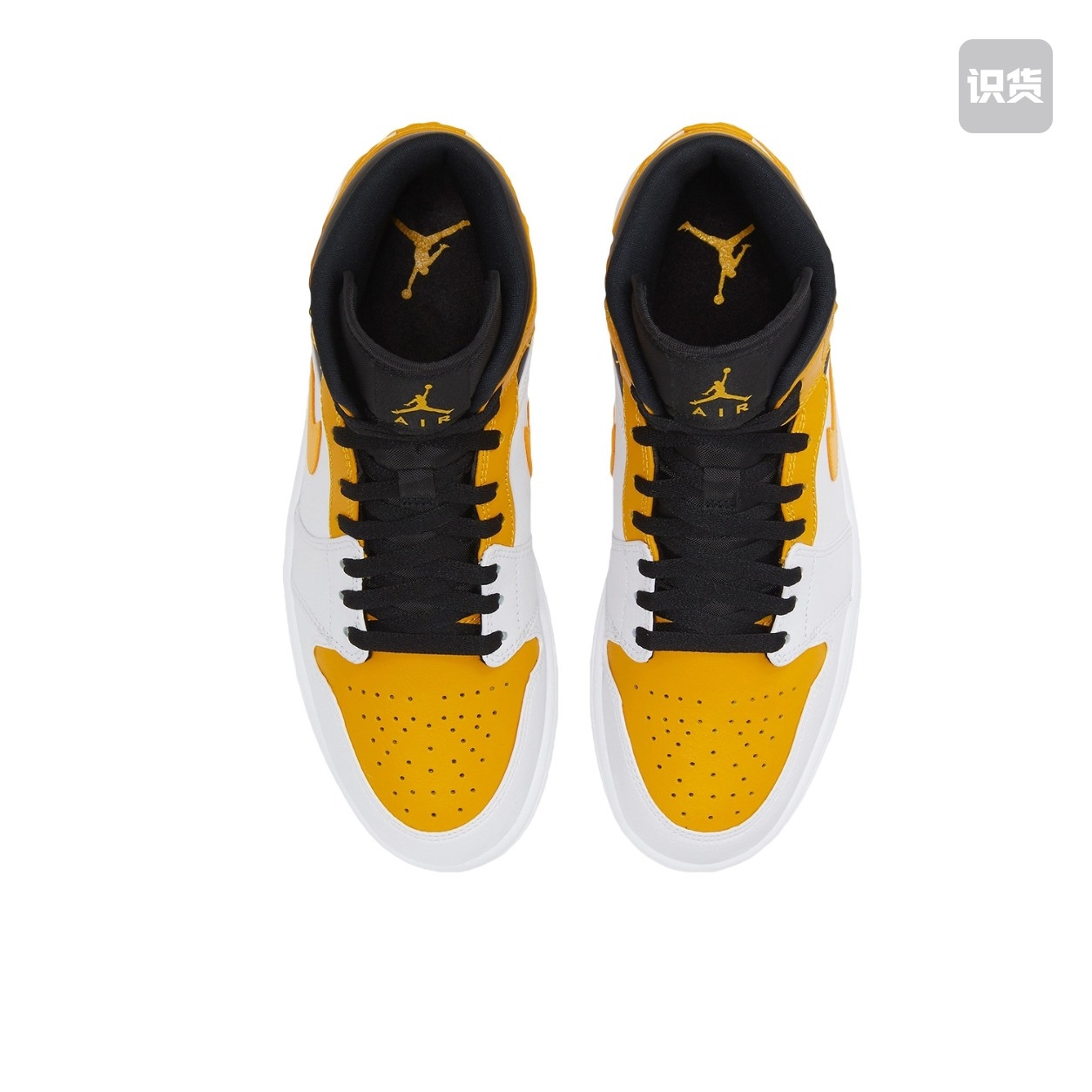 Giày Thể Thao Air Jordan 1 Màu Trắng / Trắng / Vàng / Đen
