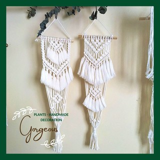 Macrame mành treo chậu cây decor trang trí 20*70cm