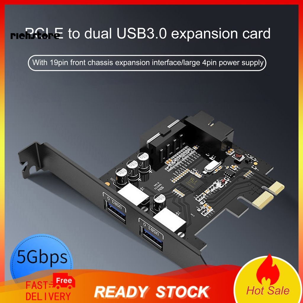 Card Mở Rộng Xdnzx Pvu3-2O2I Usb3.0 20pin Cho Windows Xp / Vista / 7 / 8 / 8.1 / 10