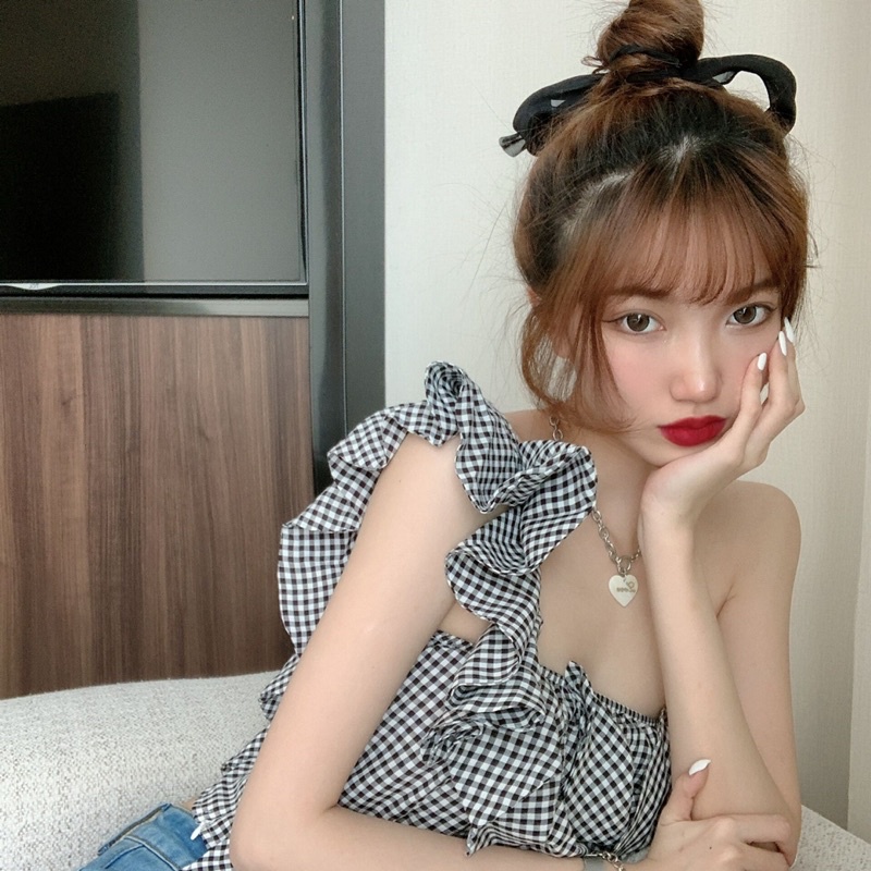 Áo Ống kiểu Bèo một bên vai chun lưng Cỏ boutique | BigBuy360 - bigbuy360.vn