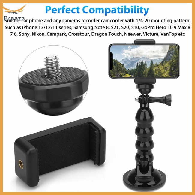 Giá Đỡ Điện Thoại Có Giác Hút Chân Không Gắn Xe Hơi Điều Chỉnh Được Cho Gopro Action