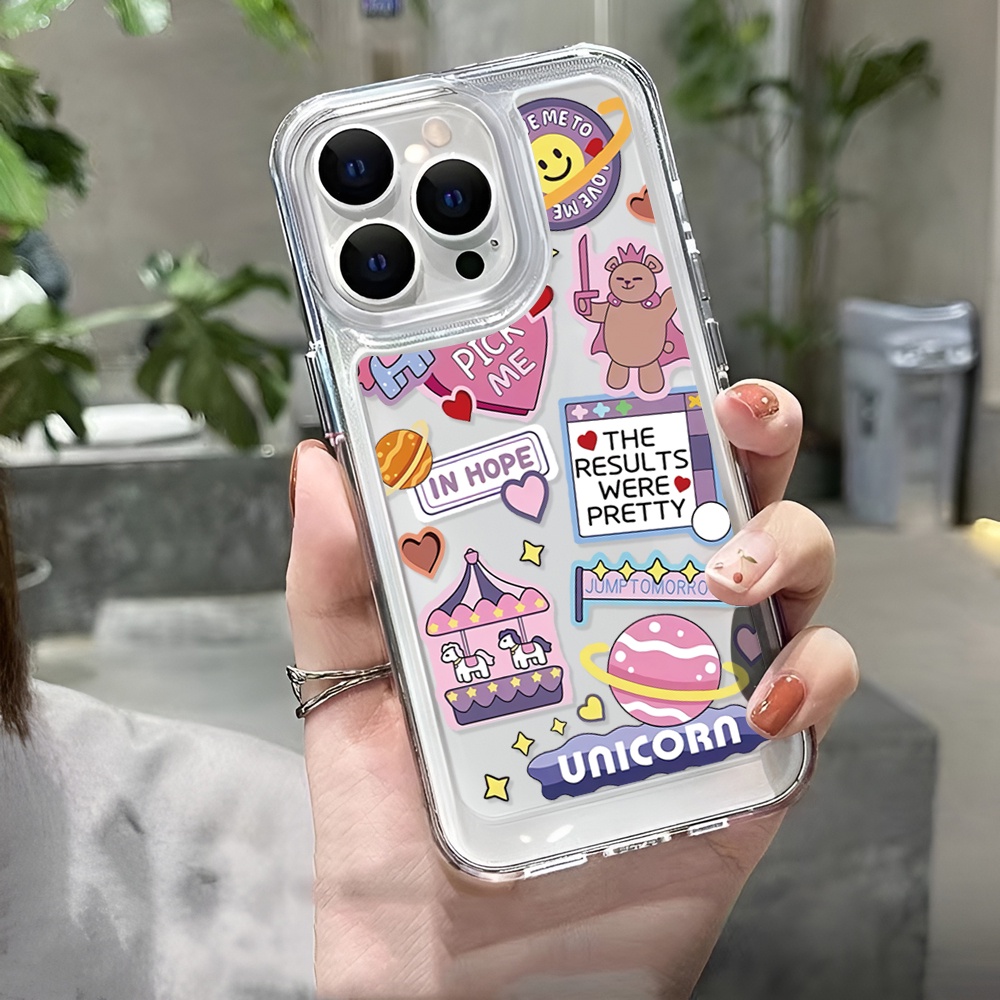 Ốp Điện Thoại Trong Suốt Hình Ngựa Gỗ Cho iphone 14 Pro Max 14 Plus 13 11 12 7Plus X XR XS Max