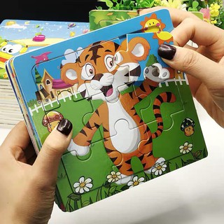 Combo 10 tranh ghép hình 2D 9 miếng [XẢ KHO] chủ đề động vật và các phương tiện giao thông (Hình ngẫu nhiên)