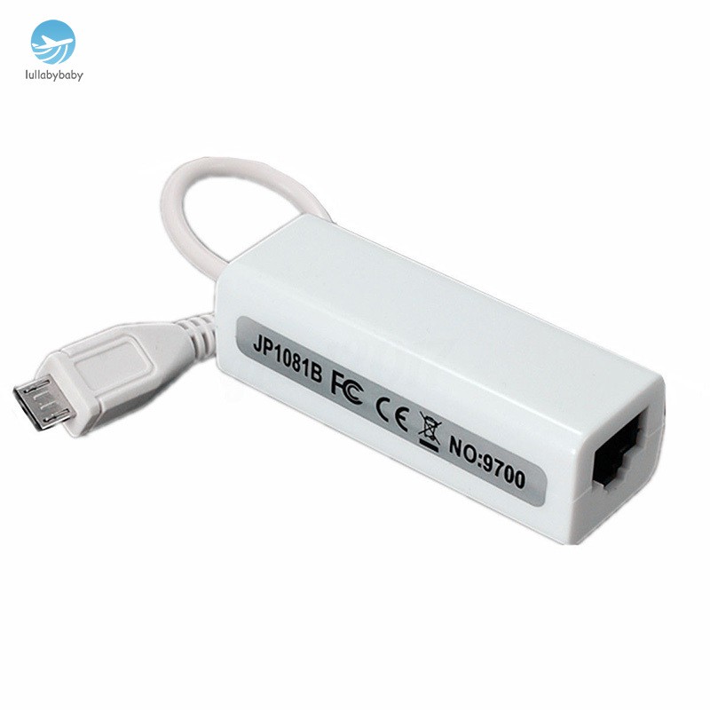 Micro USB 2.0 5P to RJ45 Networks Lan Ethernet Cable Converter Adapter for Tablet PC