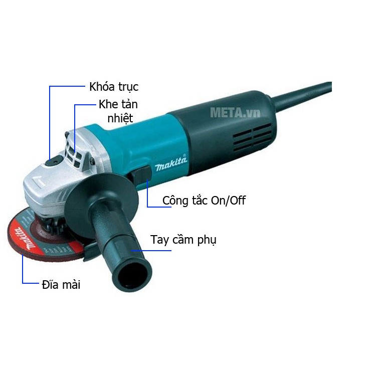 Máy mài góc 9553 NB MAKITA- công tắc thân