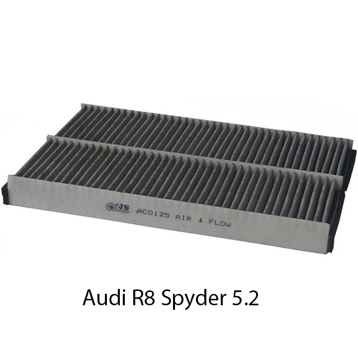Bộ 2 Lọc gió máy lạnh, lọc cabin Than hoạt tính AC0125CSET JS Asakashi xe Audi R8 Spyder 5.2 2007, 2