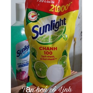 Nước rửa chén Sunlight Trà xanh/ Chanh túi 750ml