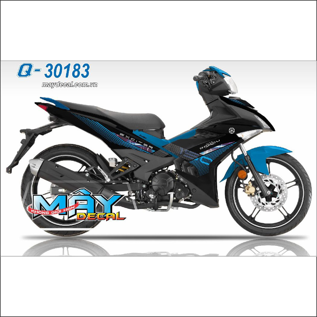 Tem Rời Exciter 150 Doxou xanh đen (J)