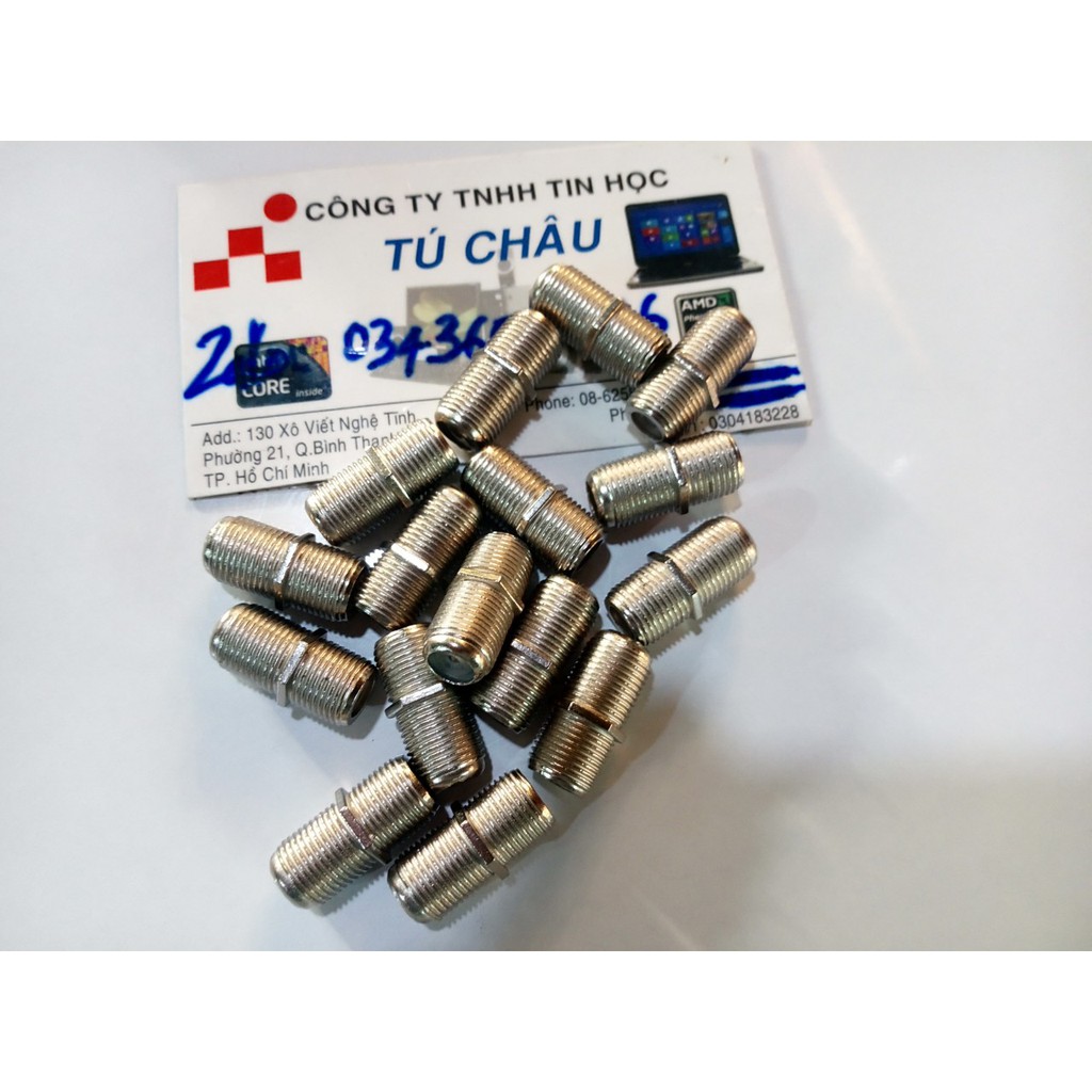 Đầu nối hai dây cáp truyền hình Tivi_Jack F5 (Bịt 4 Đầu)