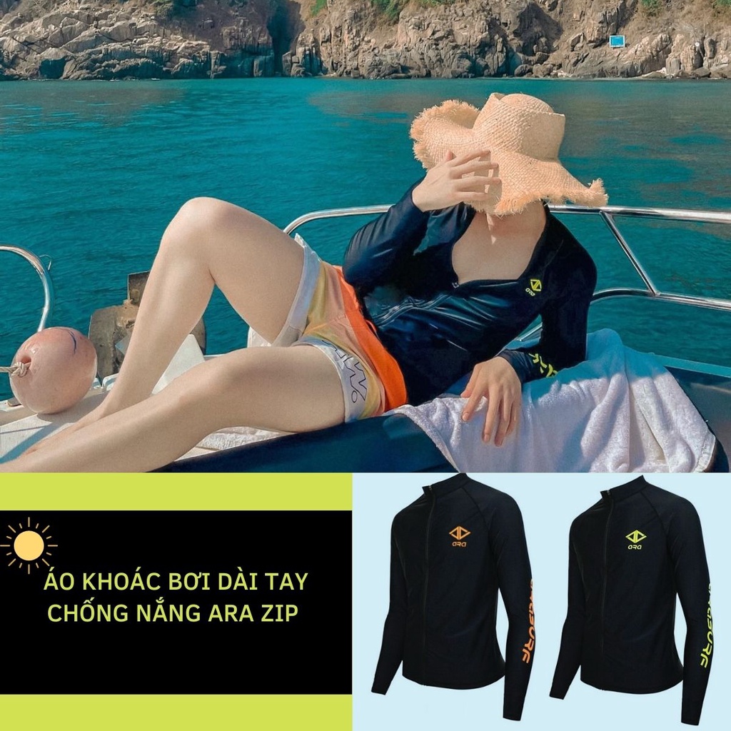 Áo khoác bơi dài tay [ẢNH THẬT] áo bơi dài tay UNISEX Hàn Quốc chống nắng - co giãn cực tốt, mặc siêu thoải mái