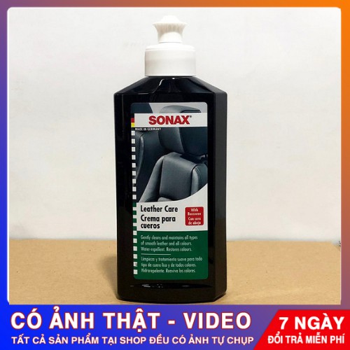 Kem Dưỡng Da Ghế Ô Tô⚡ 𝑭𝑹𝑬𝑬 𝑺𝑯𝑰𝑷⚡ Làm Mới Và Bảo Vệ Bề Mặt Da,Chống Lão Hóa,Tăng Độ Bền..Sonax Leather Care 291141 250ml