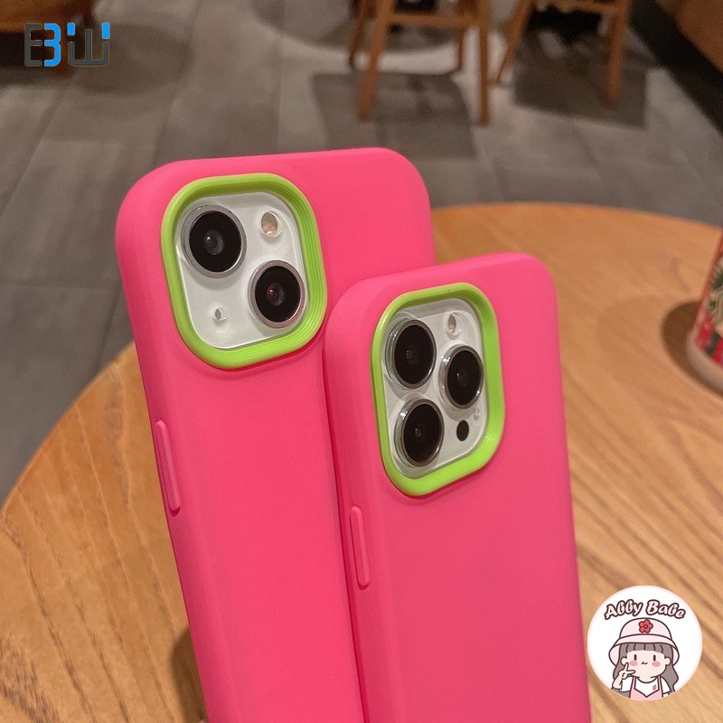 Ốp Điện Thoại Silicon TPU Mềm Nhám Chống Mồ Hôi Màu Đỏ Hồng Thời Trang Cho Iphone 14 13 12 11 Pro Max X XS