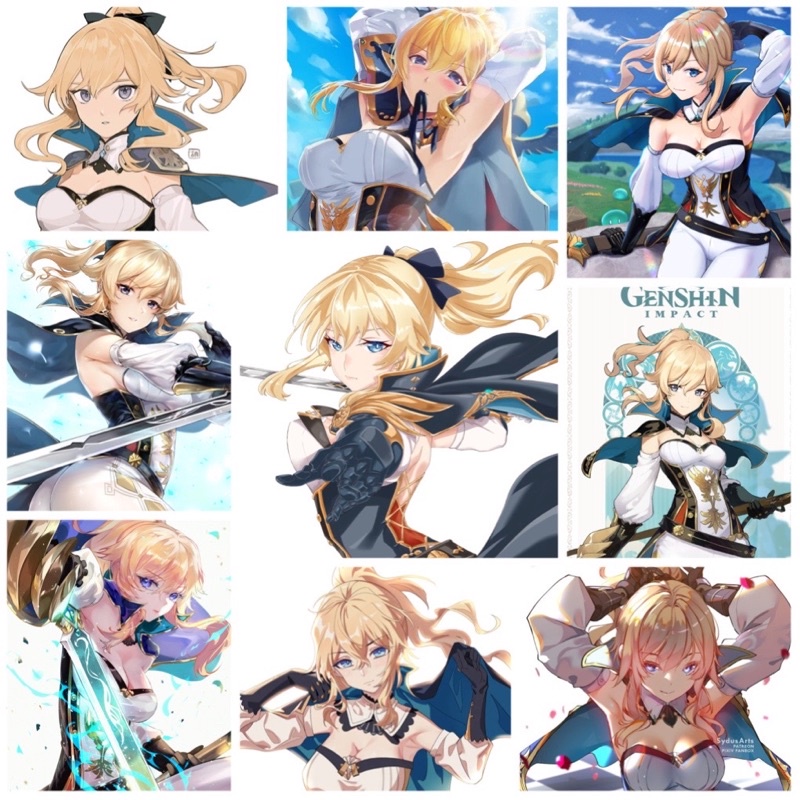 Hình dán Sticker Jean Genshin impact 30-60 ảnh ép lụa khác nhau