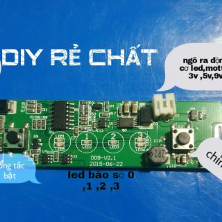 Mạch tăng áp 5 chế độ 3vol>5vol>9vol  dùng cho led ,quạt ,động cơ mini