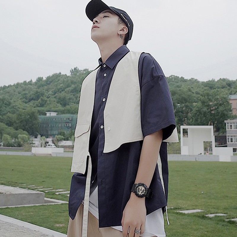 Áo Thun Tay Ngắn Giả Lớp Thời Trang Cho Nam | BigBuy360 - bigbuy360.vn