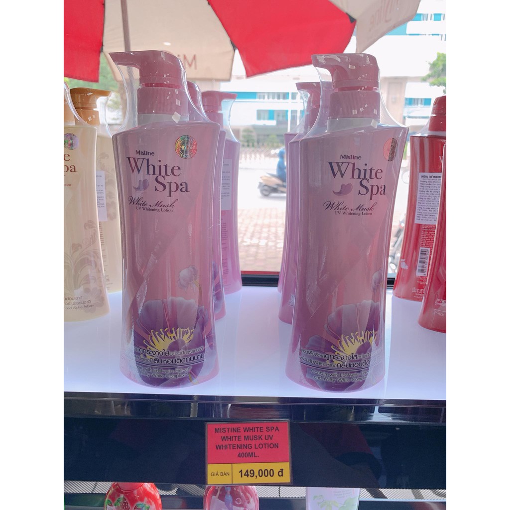 KEM DƯỠNG DA TOÀN THÂN MISTINE WHITE SPA WHITE MUSK LOTION 400 ML