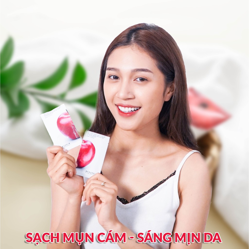 Combo 5 gói tẩy da chết sáng da sạch mụn Apple White Peeling Gel minisize