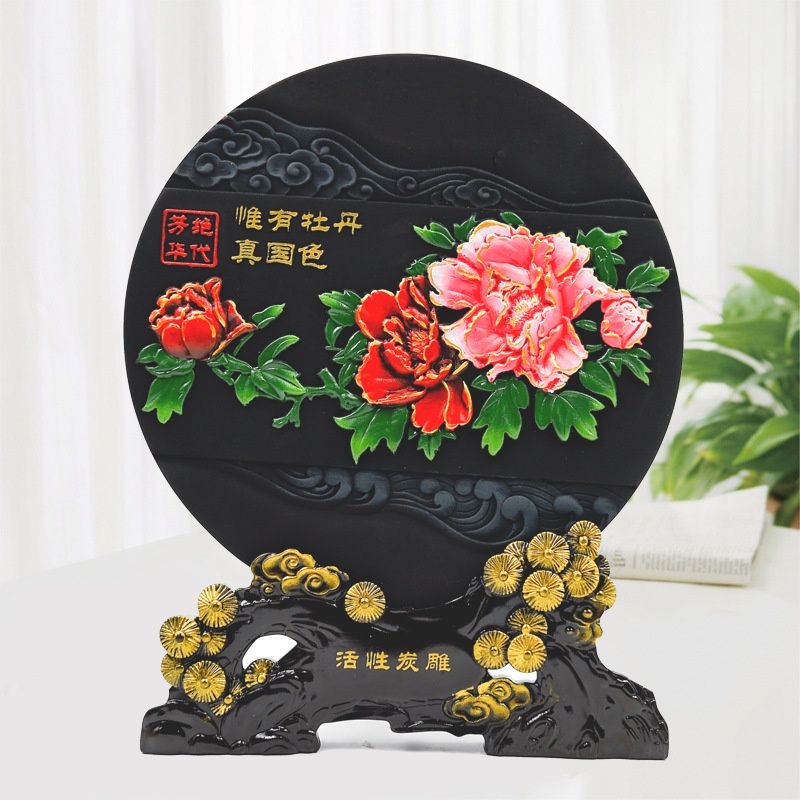 Đĩa tranh phong thuỷ than hoạt tính dùng trang trí phòng khách