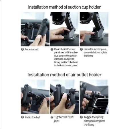 Bộ đế giữ điện thoại tích hợp sạc không dây trên xe hơi Baseus Light Electric Holder Wireless Charger 15W | BigBuy360 - bigbuy360.vn