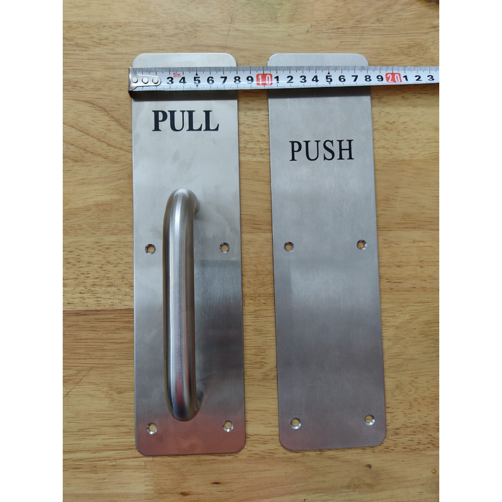 Bộ tay nắm cửa PULL PUSH inox 304 lắp cho cửa thoát hiểm, cửa vệ sinh.