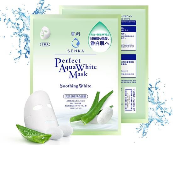 Mặt Nạ Dưỡng Trắng Dịu Mát Da Senka Perfect Aqua White Mask Soothing White (25ml)