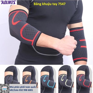 Ssửa Băng khuỷu tay thể thao chính hãng Aolikes 7547 Bó khủy tay bóng chuyền (1 đôi) chinhhang