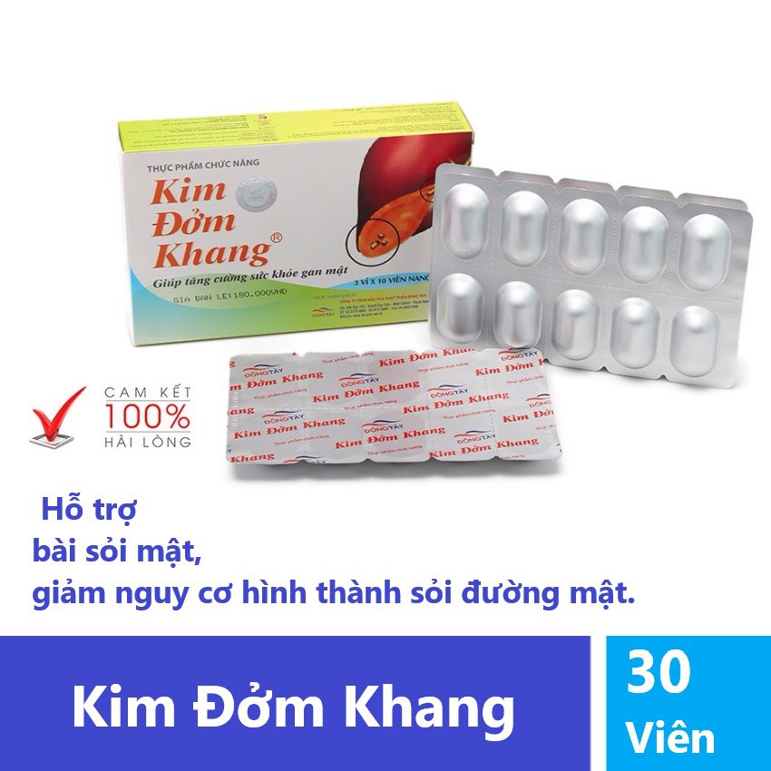 Kim đởm khang - Hỗ trợ bài sỏi mật, giảm nguy cơ hình thành sỏi đường mật (Hộp 30 viên)