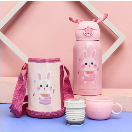 Bình Nước Uống Giữ Nhiệt Cho Học Sinh Và Bé Nhỏ 500ml