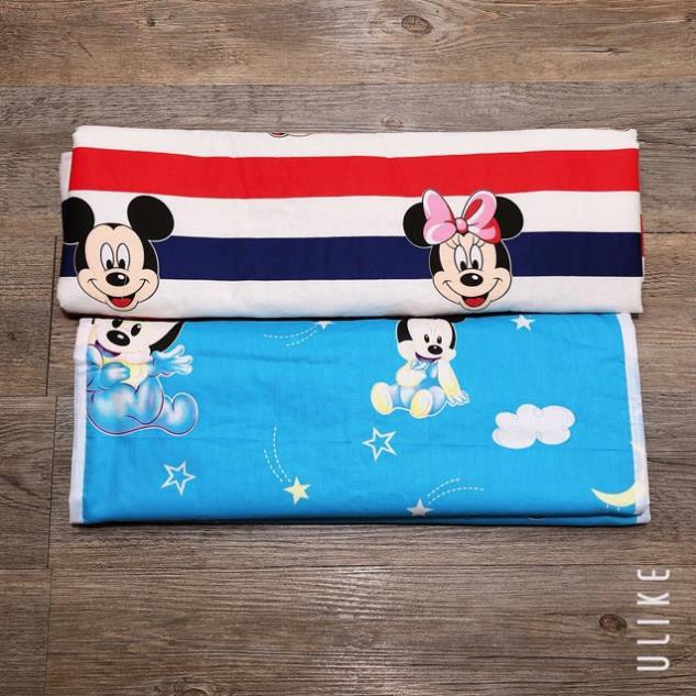 Miếng Lót Chống Thấm Cotton In Hình Size Bé 50*70cm