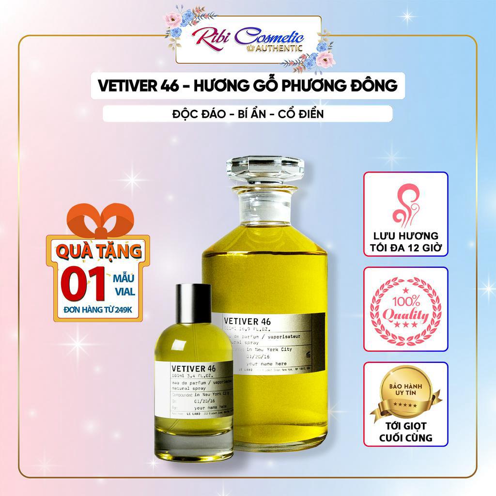 Nước Hoa Unisex Nam Nữ ʟᴇ ʟᴀʙᴏ Vetiver 46 - Hương Sắc Chân Thực Cuộc Sống Ribicosmetics