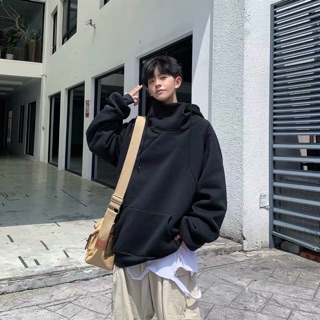 Hoodie nỉ cổ cao