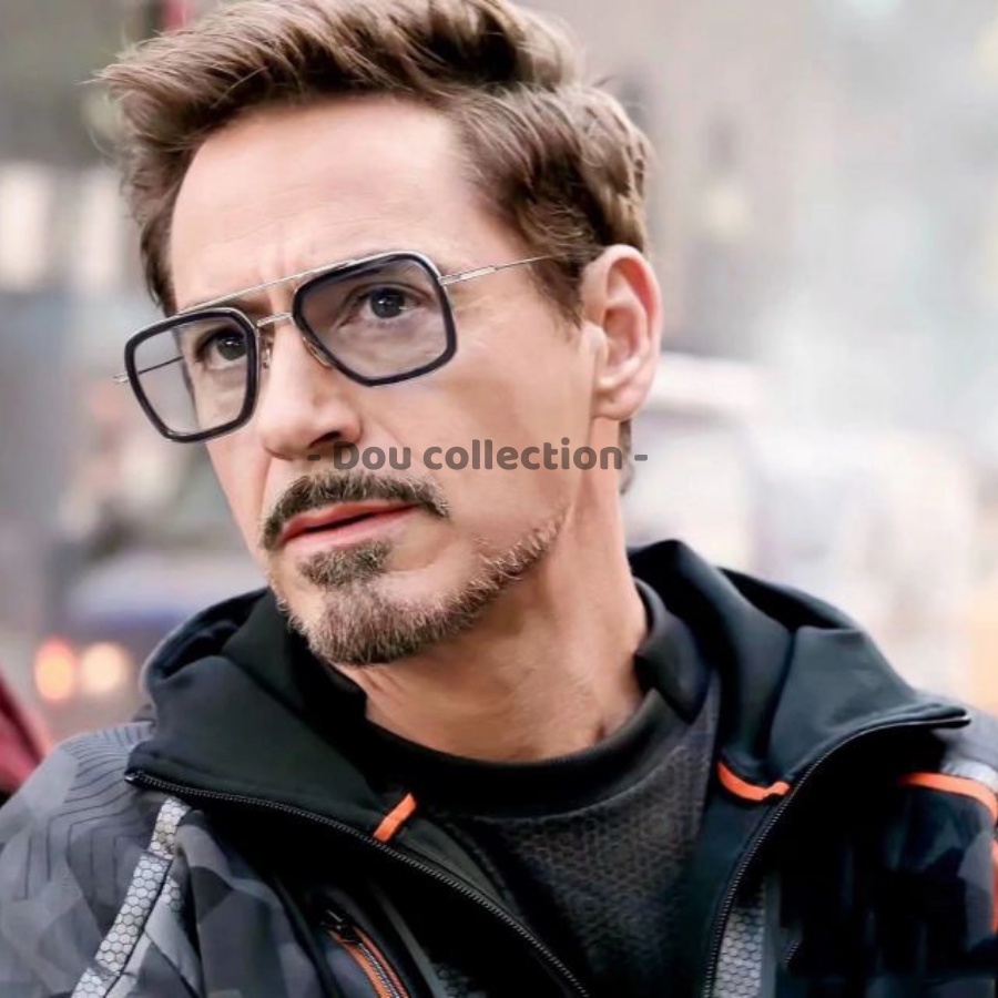 [Nowship2h] Kính Mát (Kính Râm) Cao Cấp Hình Vuông Retro Gọng Kim Loại Phong Cách Iron Man - Carl Fitow - Mã MK028