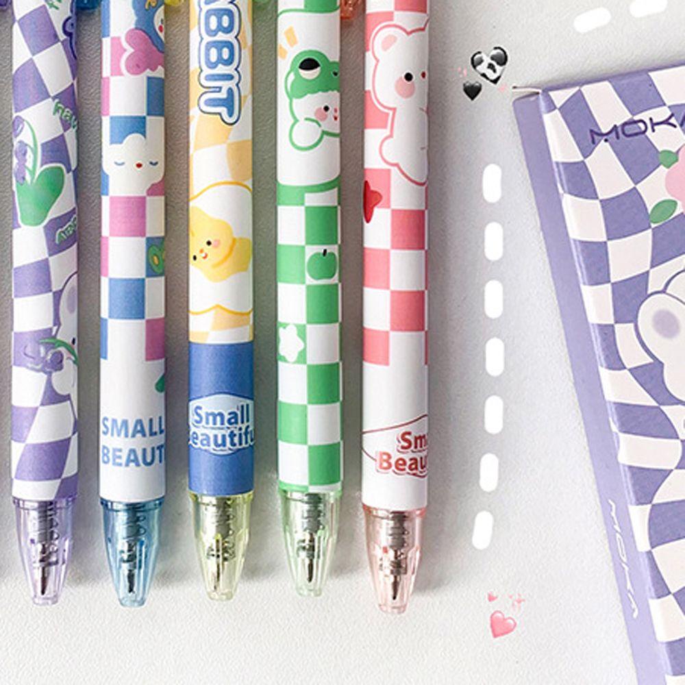 Bút Mực Gel Họa Tiết Hoạt Hình Gấu / Cún Trung Tính Dùng Làm Quà Tặng Cho Học Sinh