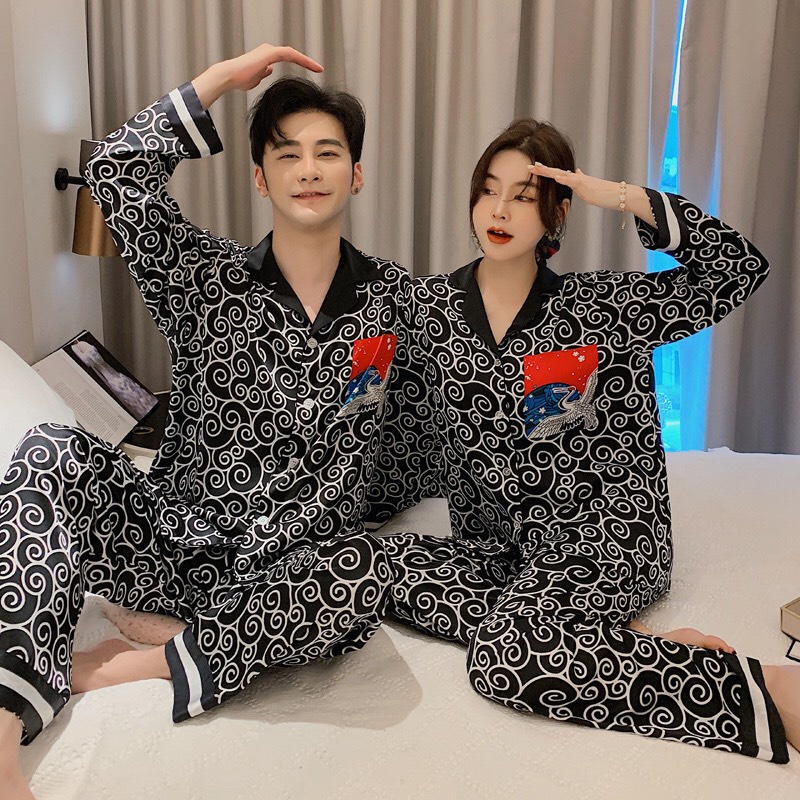 Bộ Pyjama lụa mềm mại dành cho các cặp đôi chất siêu đẹp